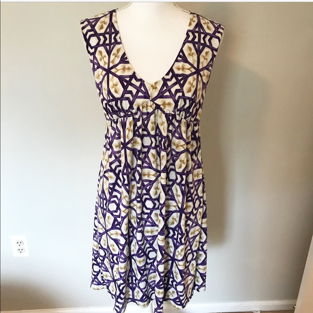 Laundry By Design Purple Gold Dress